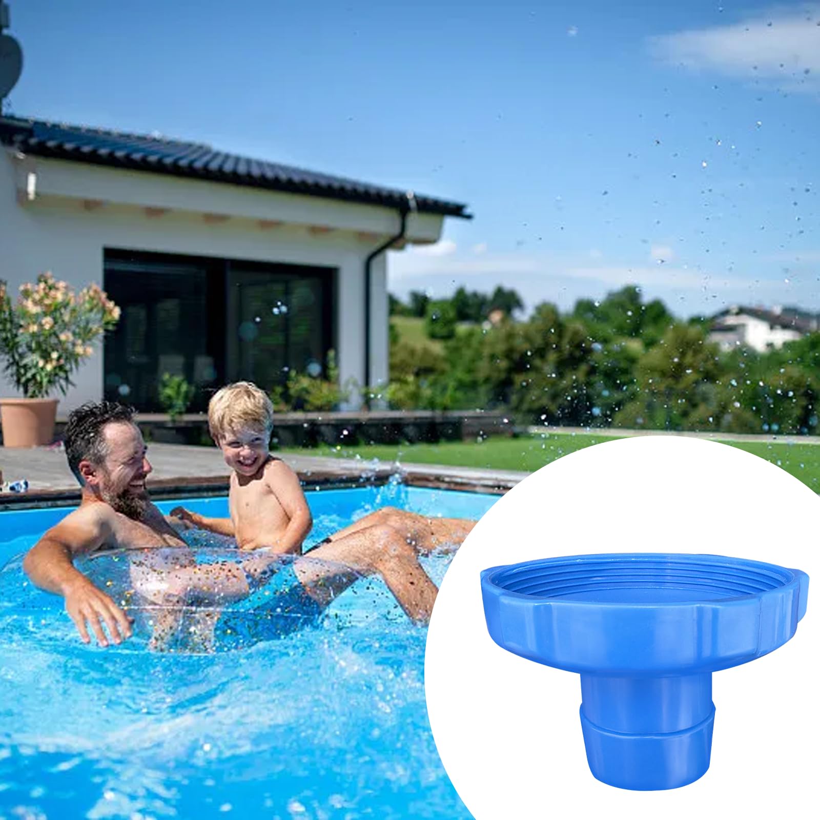 2 pcs Adaptador para manguera de skimmer, pequeño adaptador de manguera de filtro, para piscina sobre el suelo Skimmer Kit