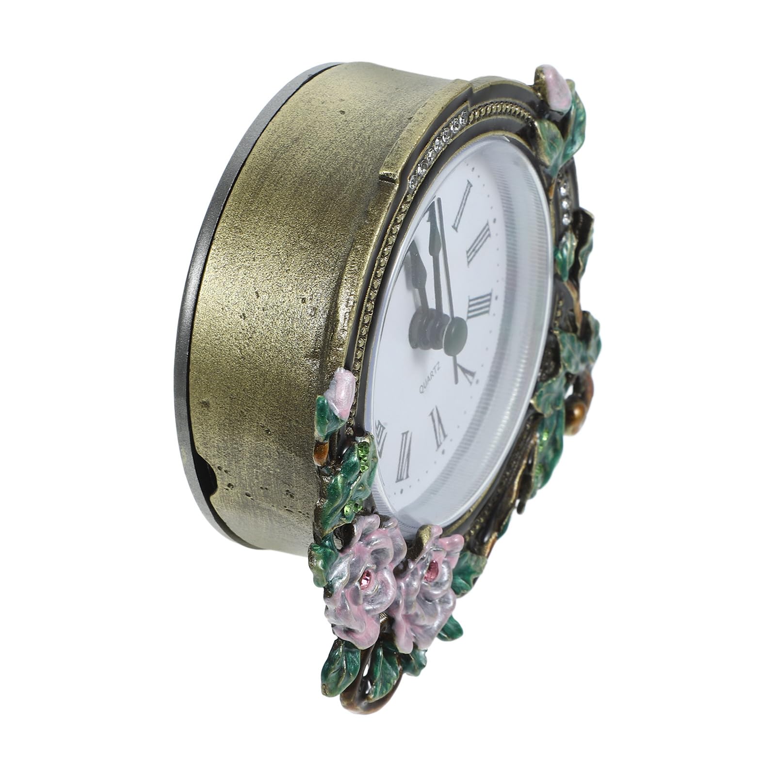 Reloj para escritorio vintage europeo y decorativo con segundero silencioso