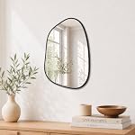 Perfnique Irregular Miroir mural Miroir asymétrique, 40'x26'' Golde Miroirs pour salle de bain Chambre à coucher Salon Entrée, Décor mural moderne décoratif, mur monté (Or, 40" x 26")