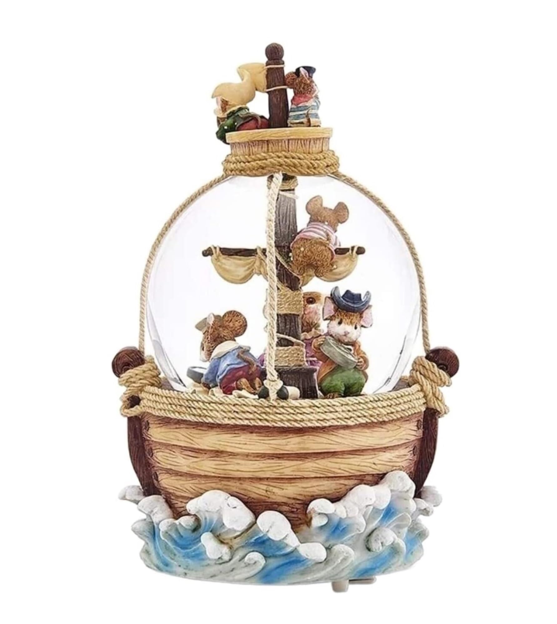 Music box Glowing Snowflake Sailing Music Box Crystal Ball Music Box Ornaments for Lover Birthday Festival Gift