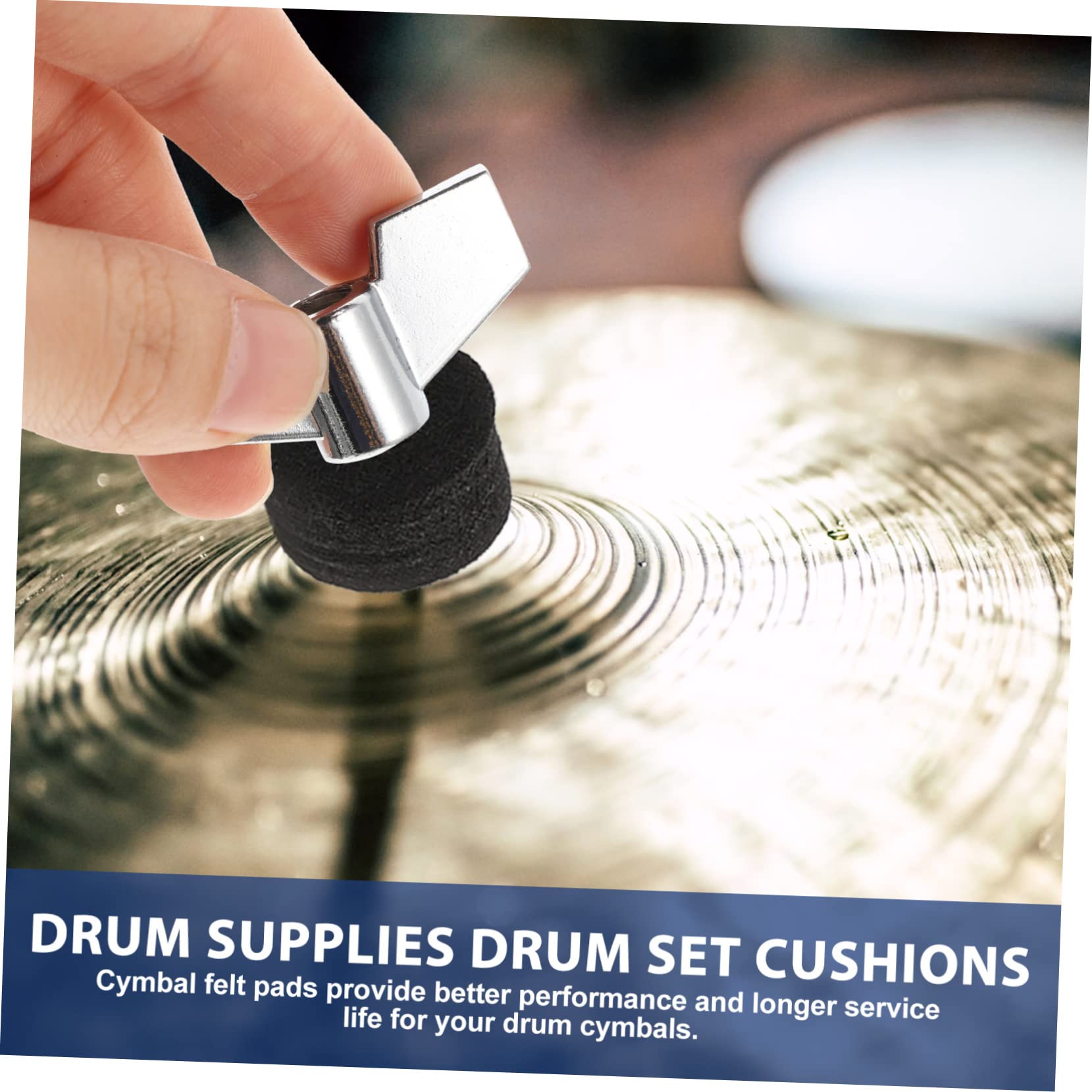 FAVOMOTO 1 Set Drum Felt Pad Useful Cymbal Pad Felt Pad Creative Cymbal Pad Accessories Ar Felt Pad for Cymbals Non-Slip Felt Battery