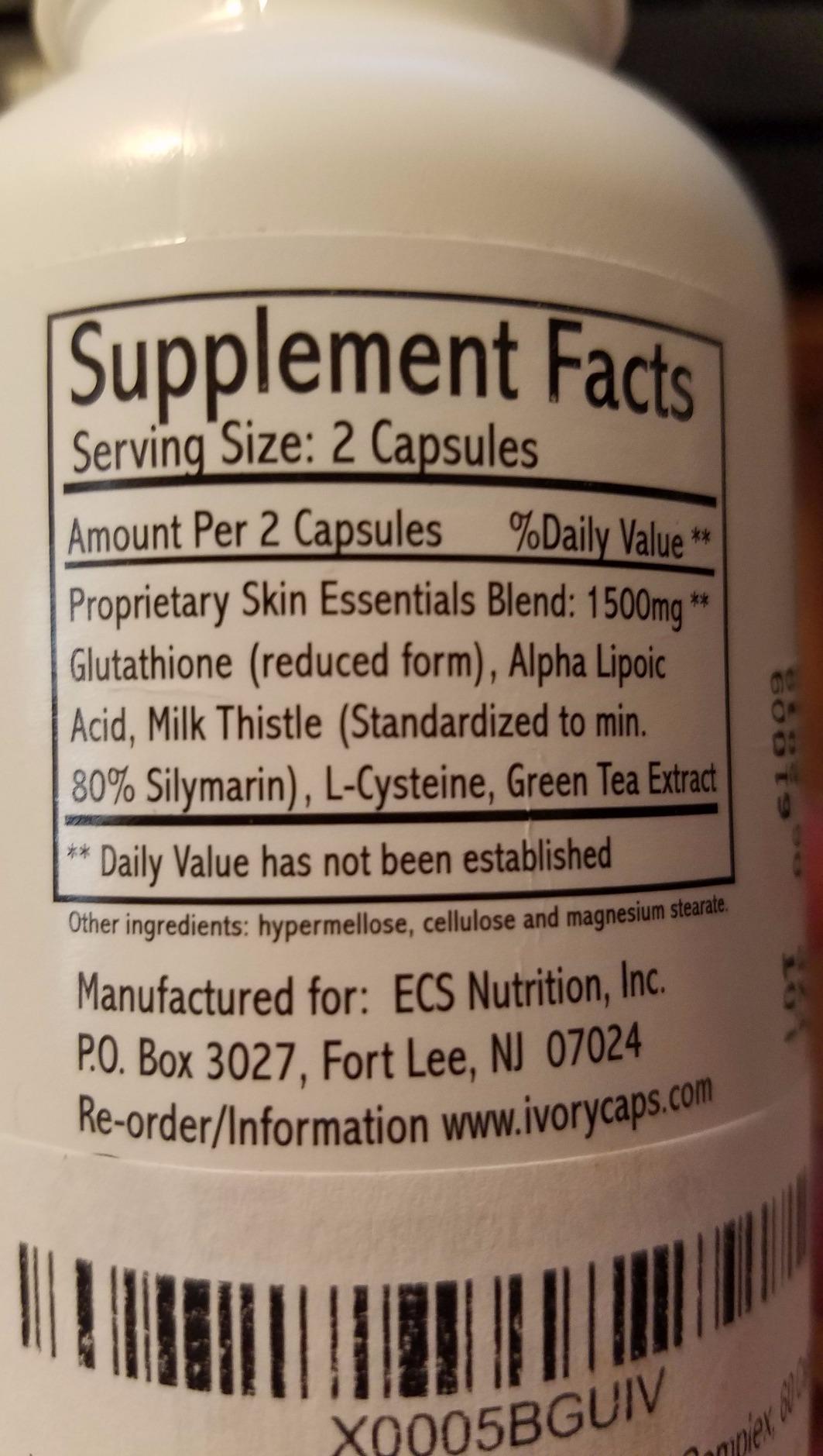 Ivory Caps - Maximum Potency Glutathione 1500Skin Egypt | Ubuy
