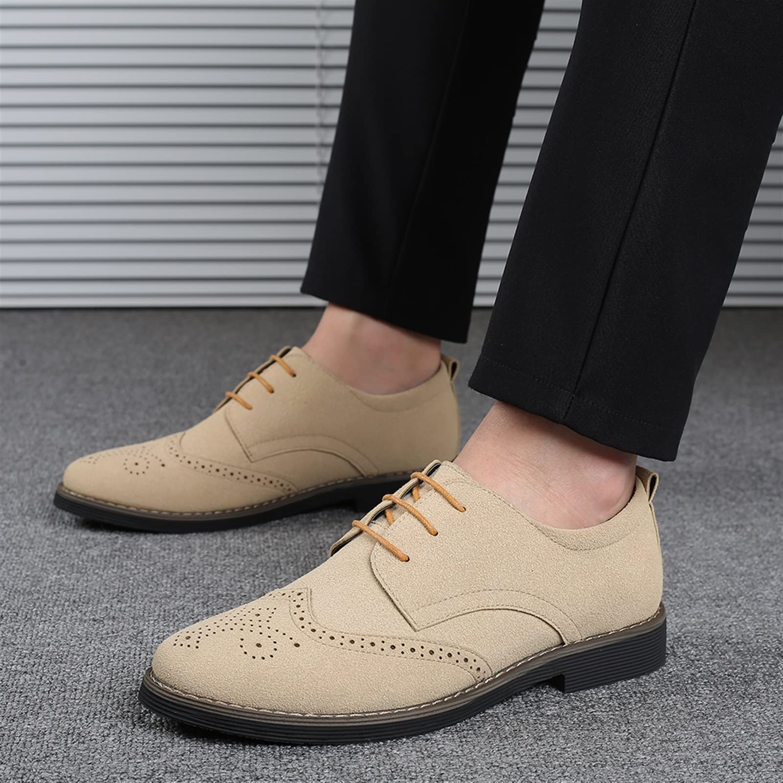 Wedding Schoenen Voor Mannen Faux Suede Metalen De... – Vicedeal