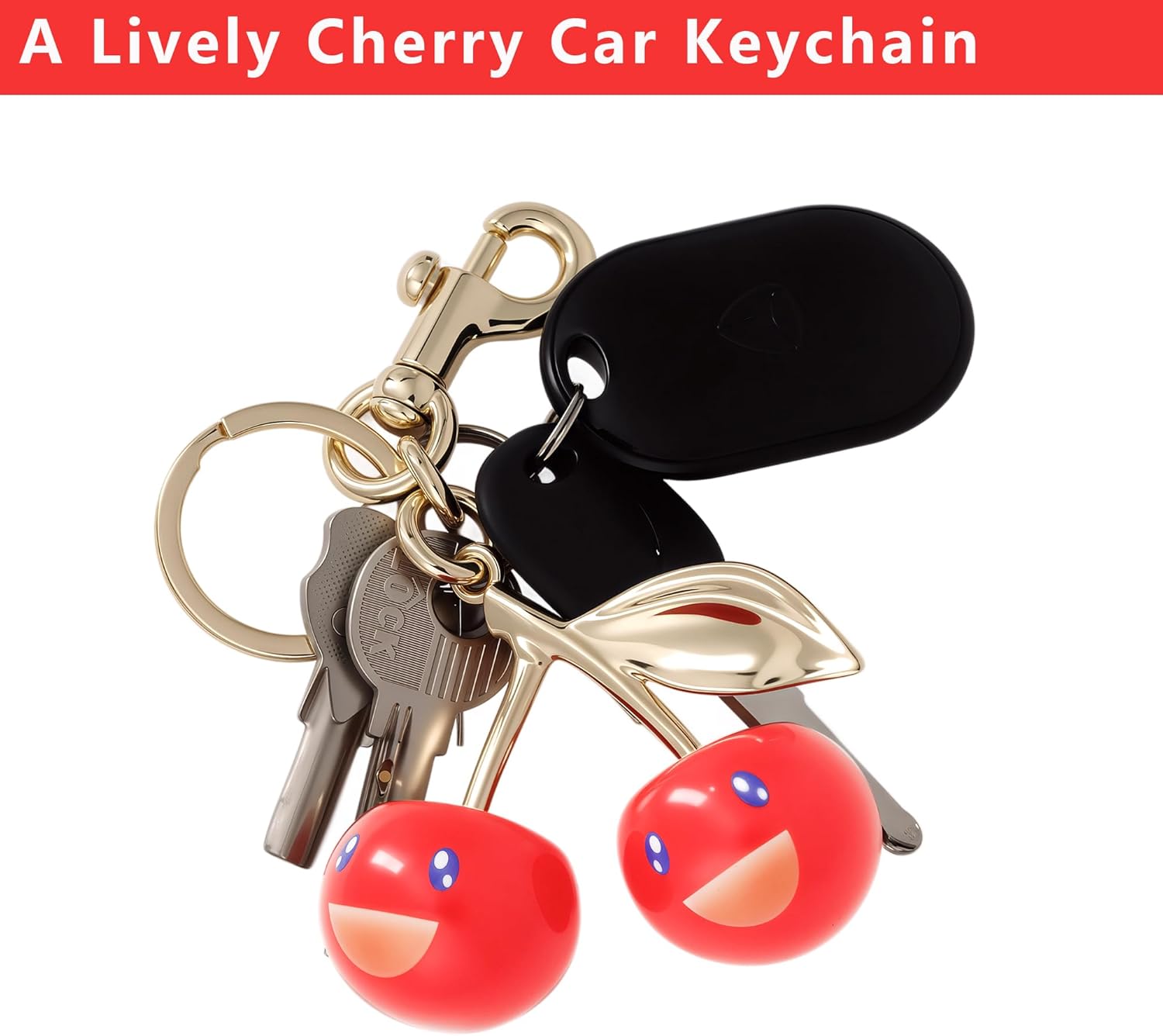 Cherry Bag Charm Purse Handbag Charm Cherry Car Accessories KeyChain Gift for Women Mothers Day Christmas Valentine - Image 6
