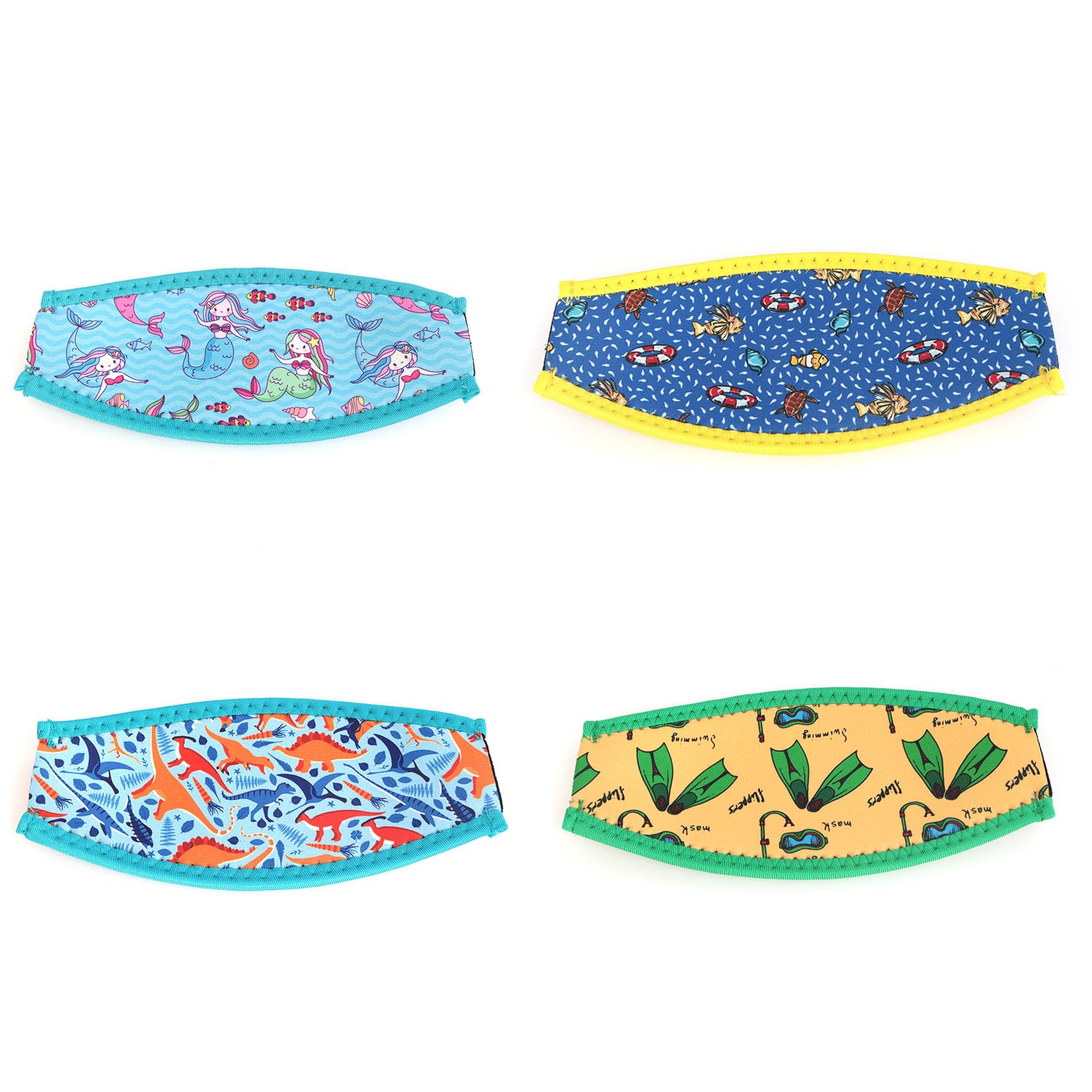 heyous 4PCS 20x9x3mm Neoprene Clapper Belts Diving Mask Strap Waterproof Swimming Mask Dive Tie Hair Protectors Suitable for Diving Goggle Strap