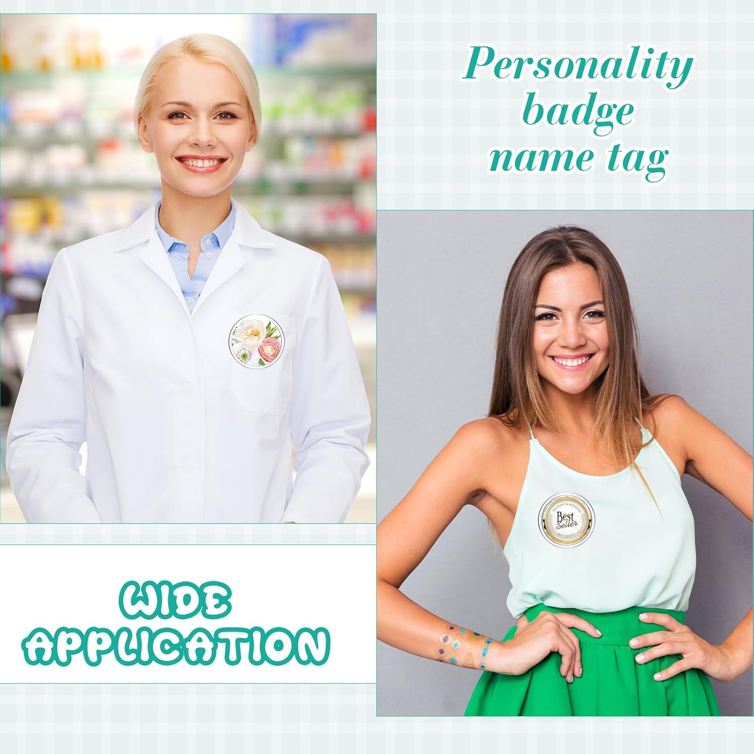 Yilloog 100 Pcs 3 Inch Clear Button Pins for Crafts DIY Photo Acrylic Blank Pins Bulk for Picture Make Your Own Buttons Badge Maker DIY Crafts Supplies