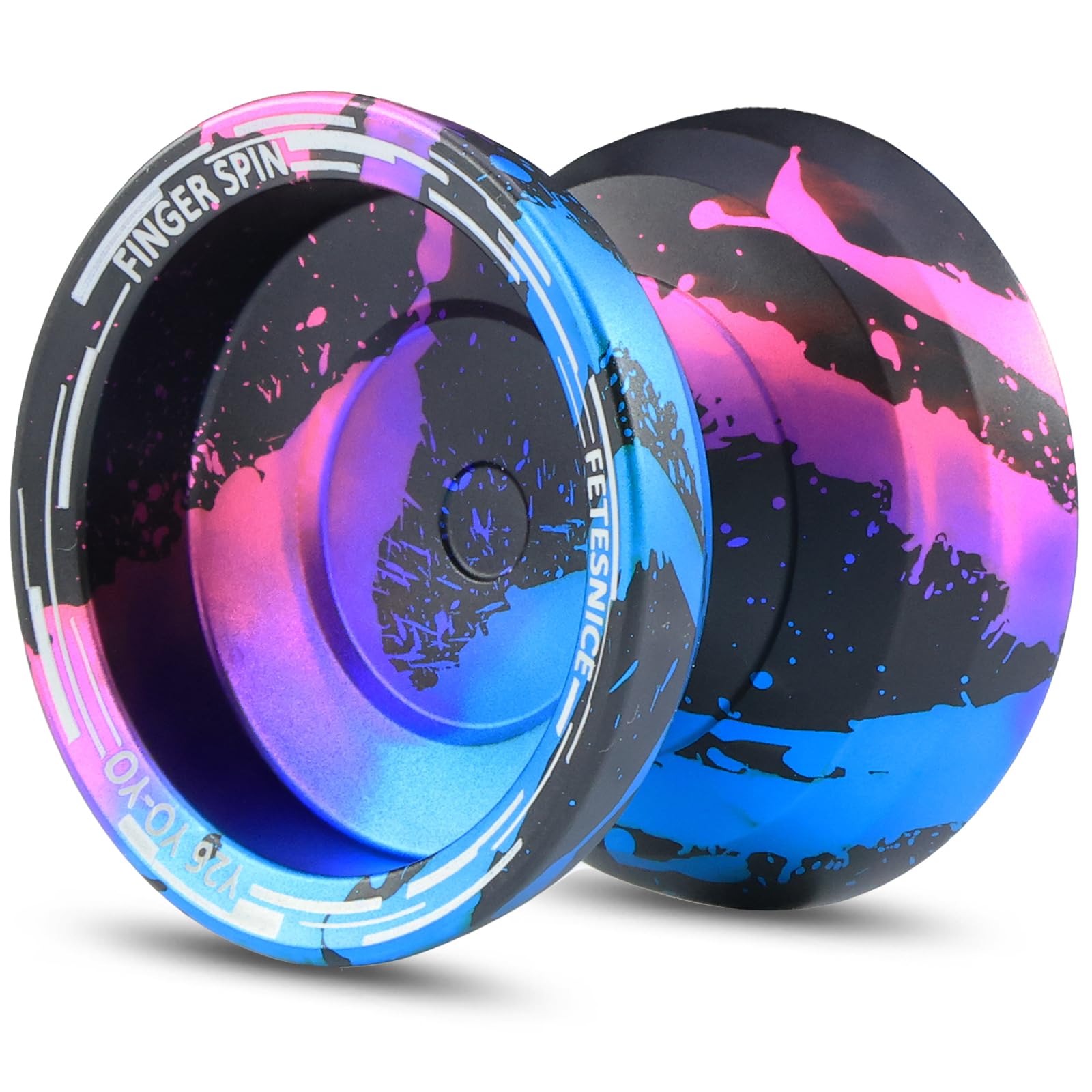 FETESNICE yoyo 002 - Yoyo profesional para niños y adultos, metal doble propósito, mariposas con bolsa, guante, 10 cuerdas