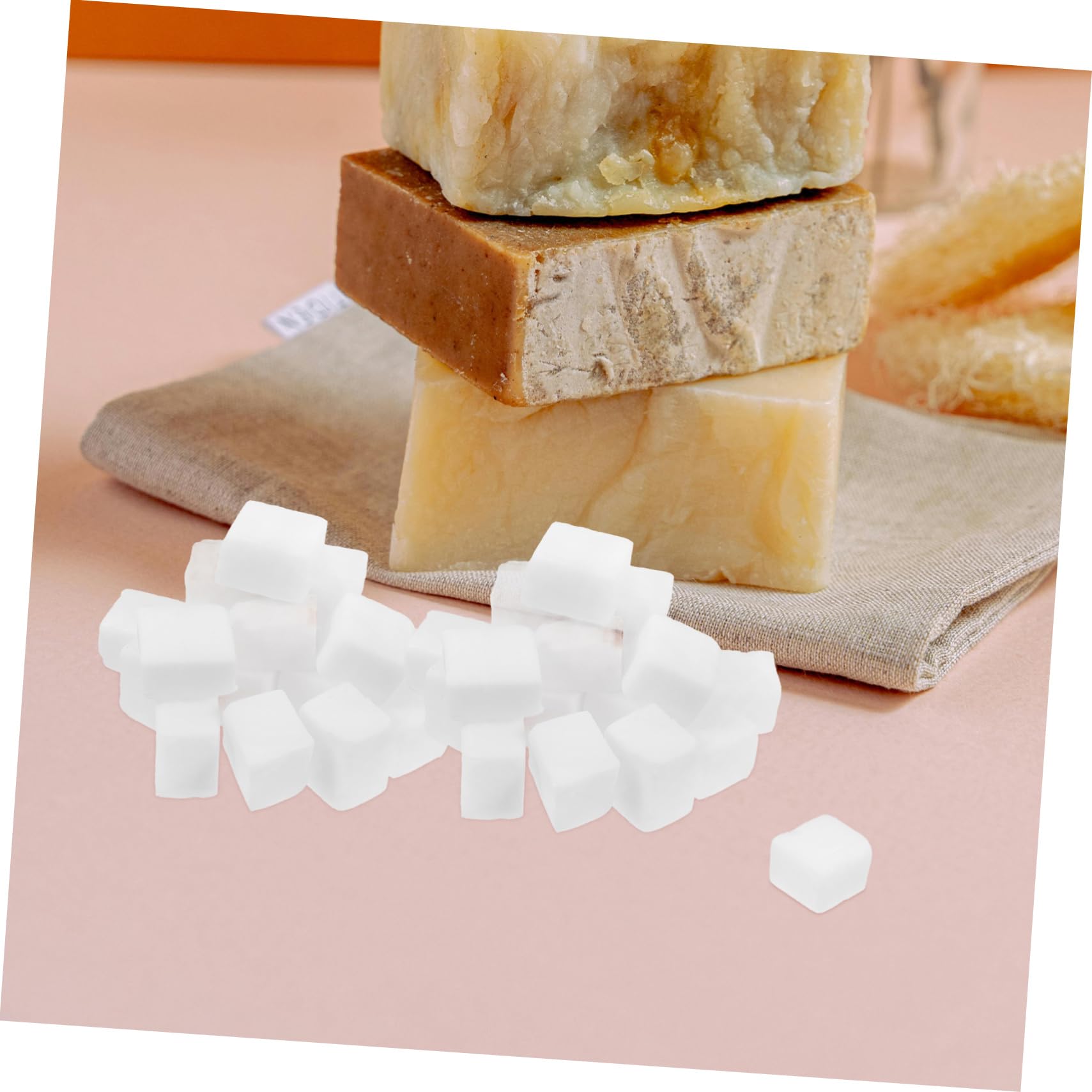 HOMSFOU Base di Sapone Bianca e Schiuma Ricca Ingredienti Naturali 400g per Progetti di Sapone Fai da Te e Creazione Artigianale
