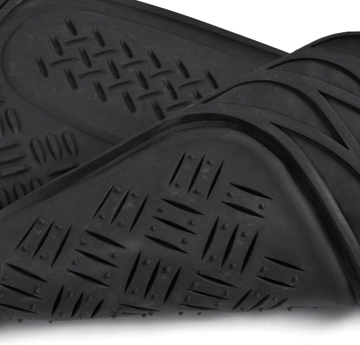 BDK Heavy Duty Diamond Complementary Rubber Rear Floor Mats Liners, All Weather Protection, Designed for Trucks Cars Sedan SUV