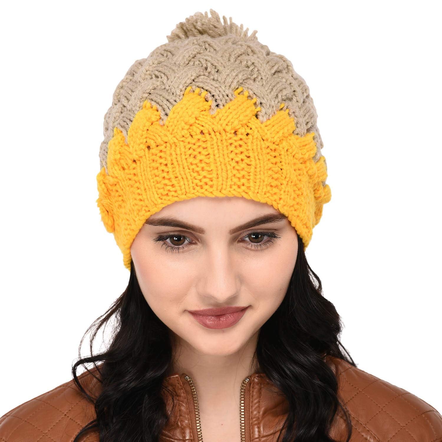 bharatasya Stylish Winter Beanie/Skull Warm Cap Hat, Hand Knitted, Handmade for Women, Men, Girls, Boys-picture-31
