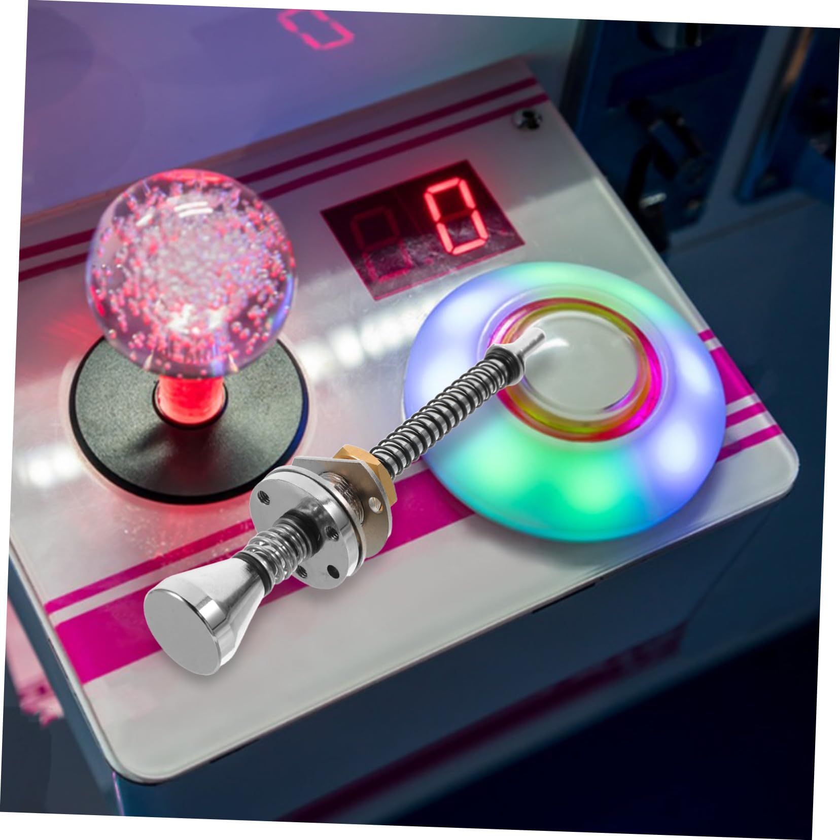 Levier de Machine Jeu Flipper Alliage avec Tige Ressort Chargée Épaisseur et Mécanisme à Ressort Accessoire Machine Flipper pour Expérience de Jeu Immersive