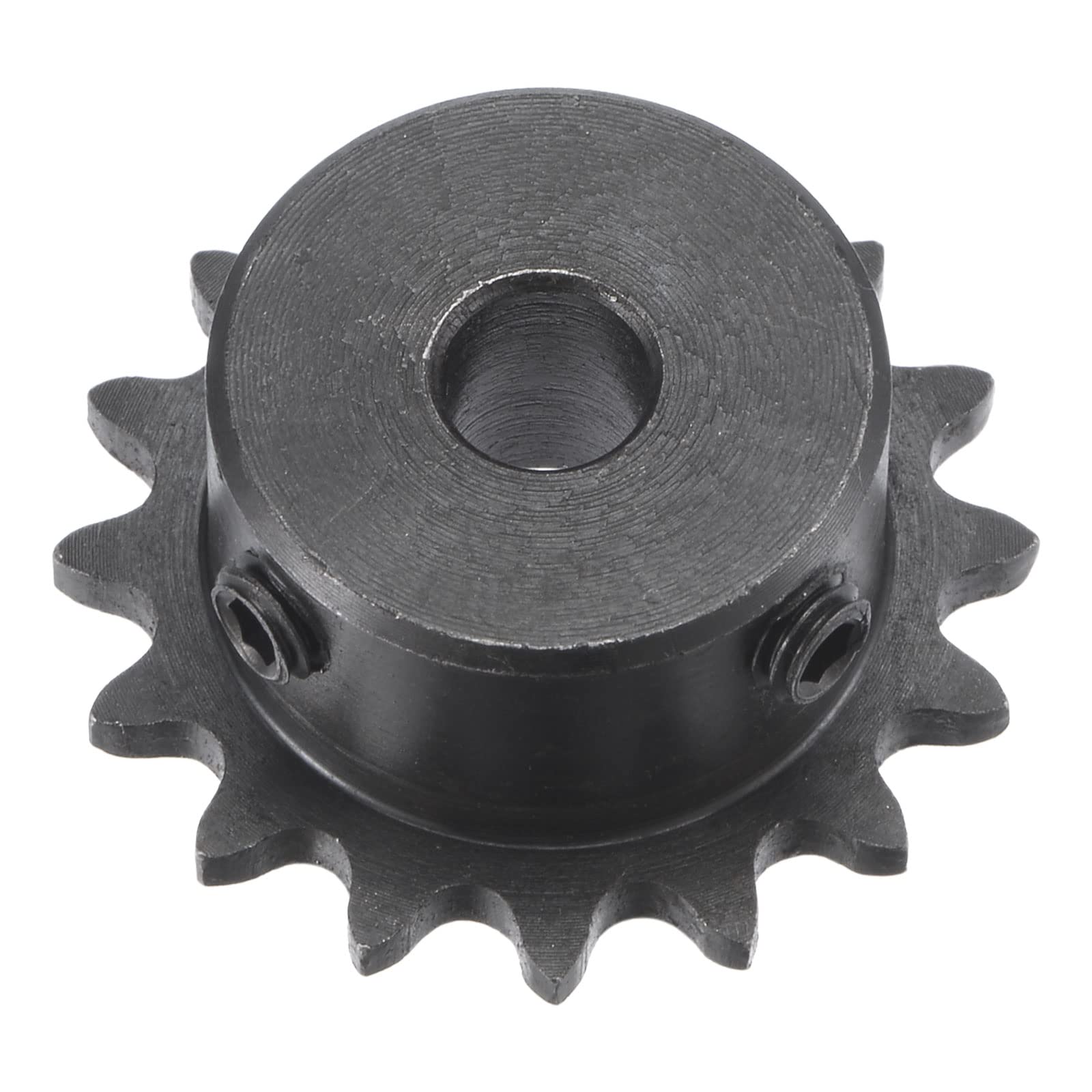 uxcell 16 Tooth Roller Sprocket B Type, #25 Chain, Single Strand 1/4" Pitch, 15mm Bore Black Oxide C45 Carbon Steel with Set Screws for ISO 04C — Amazon image 12