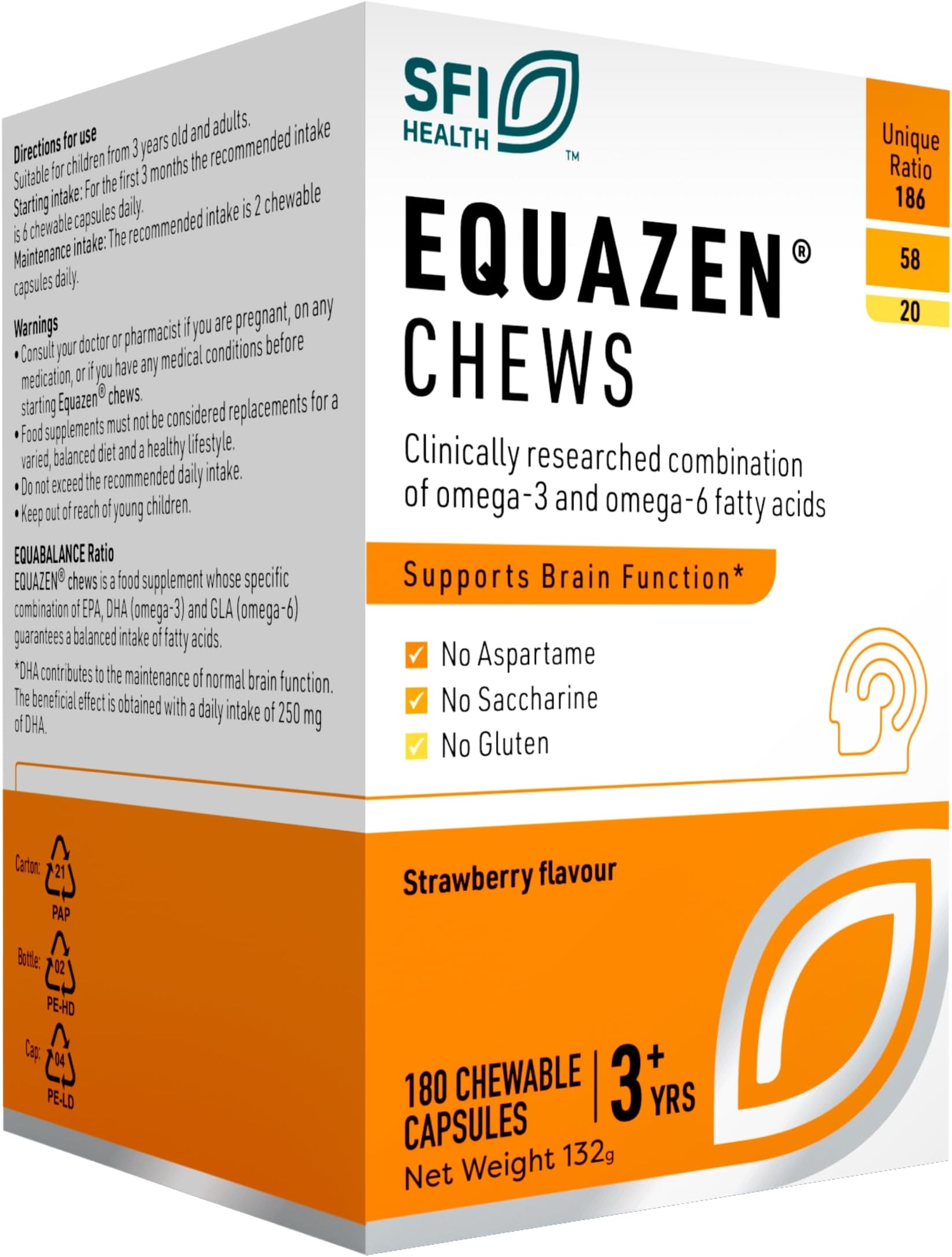 Equazen Eye Q Omega 3 & 6 180 Capsules Health & Household