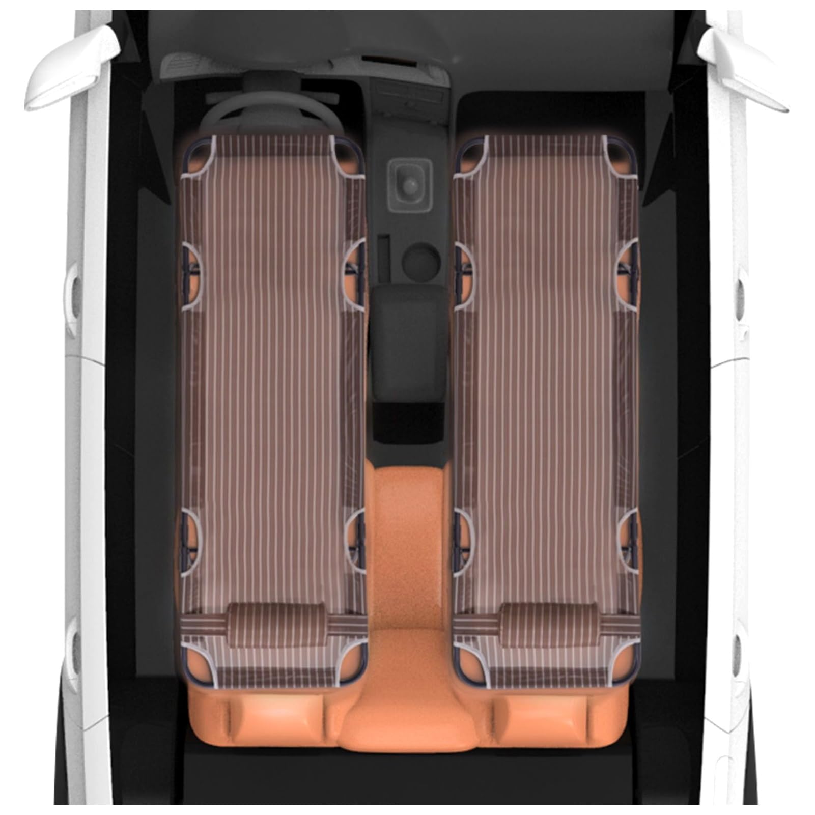 Lit De Voyage Pliable pour Voiture, Lit De Voiture Non Gonflable, Aucune Installation Requise, Matelas De Voiture, Siège Arrière De Voiture Universel, Lit De Voiture Pliant (Color : Noir, S : 165x56