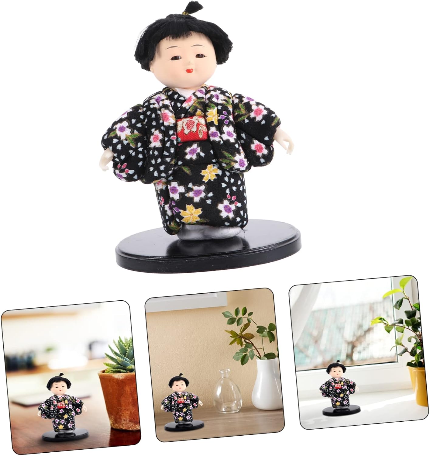Creative Japanese Doll Adornment Small Handcrafted Kimono Figurine for Tabletop Decor Unique Japanese Doll Ornament for Home and Office Decoration Random Patterns