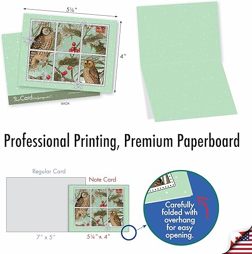 Miniatura 6 de The Best Card Company - 10 tarjetas navideñas en blanco surtidas con imágenes de escenas de invierno y vacaciones de postales vintage, con sobres