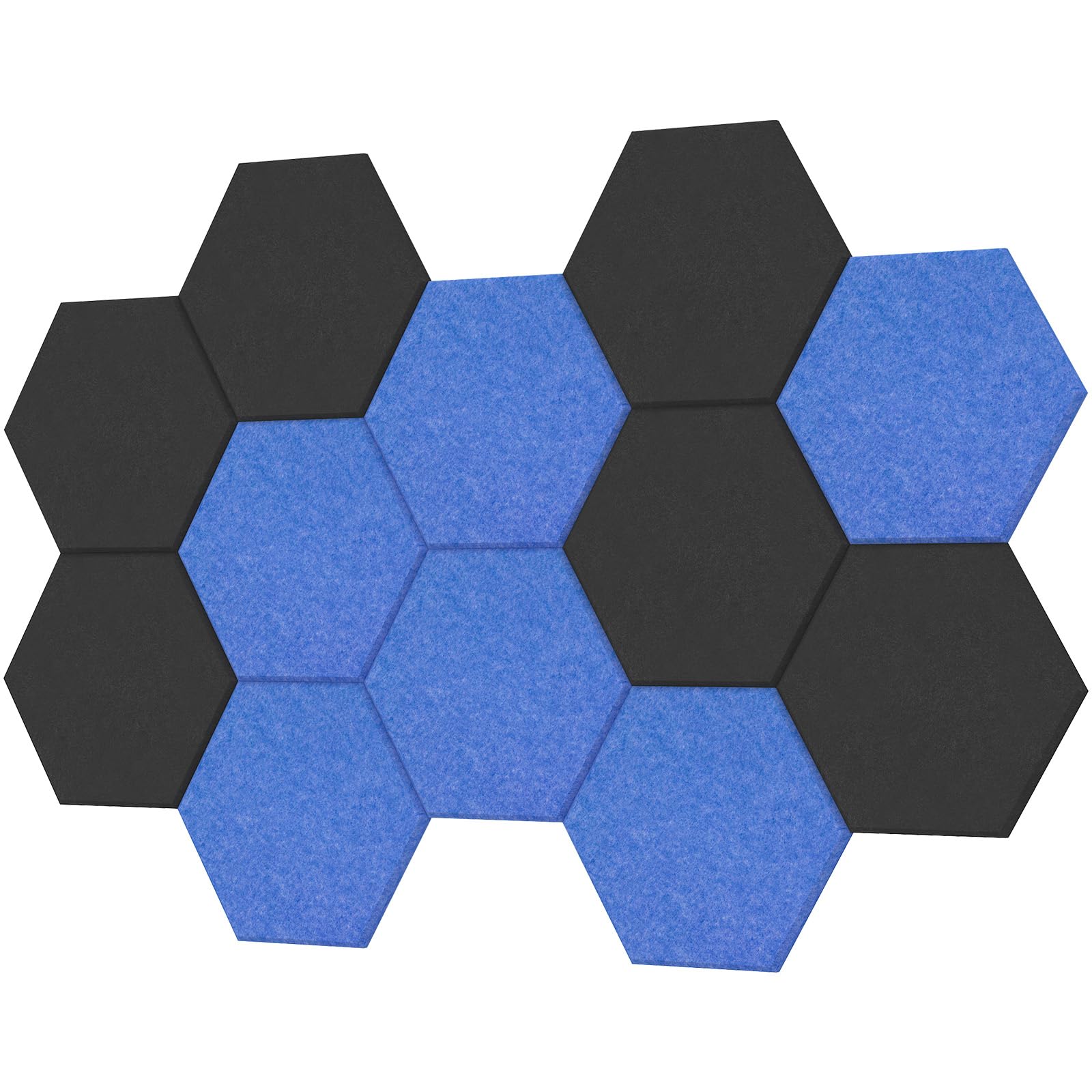 Hexagon Akustikplatten selbstklebend, TONOR Schallabsorber Schallschutz mit Hochdichte Wandfliesen Schall Dämmung für Studio, Büro, Akustische Behandlung und Wanddekoration