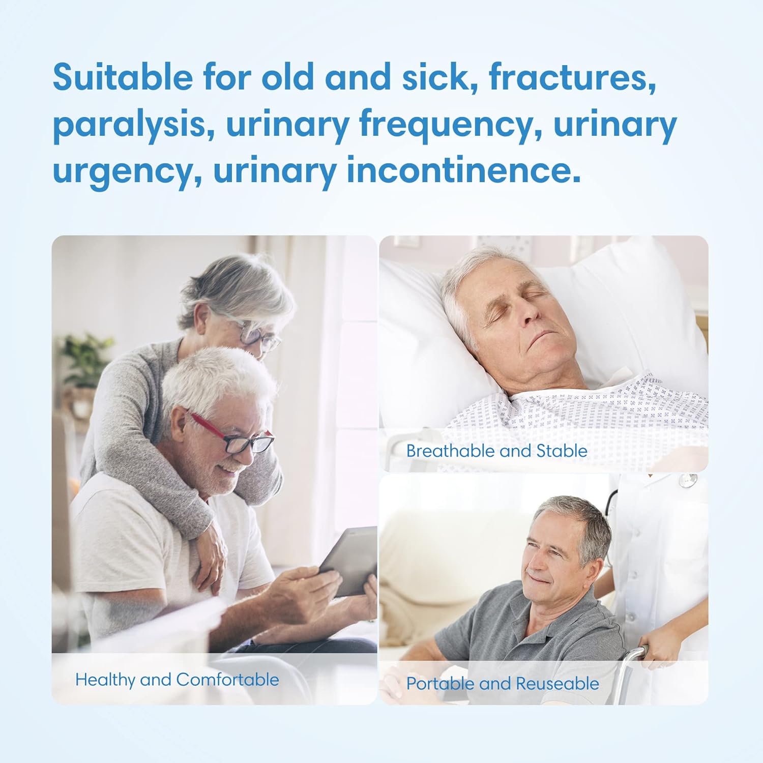 Silicone Urine Collector with 2 Urine Bags (2000 ML), Male Urinary Incontinence Management Solution Kit, Bladder Control Devices for Men Bedridden, Men Urinal Wearable Portable (Men Type) : Health & Household