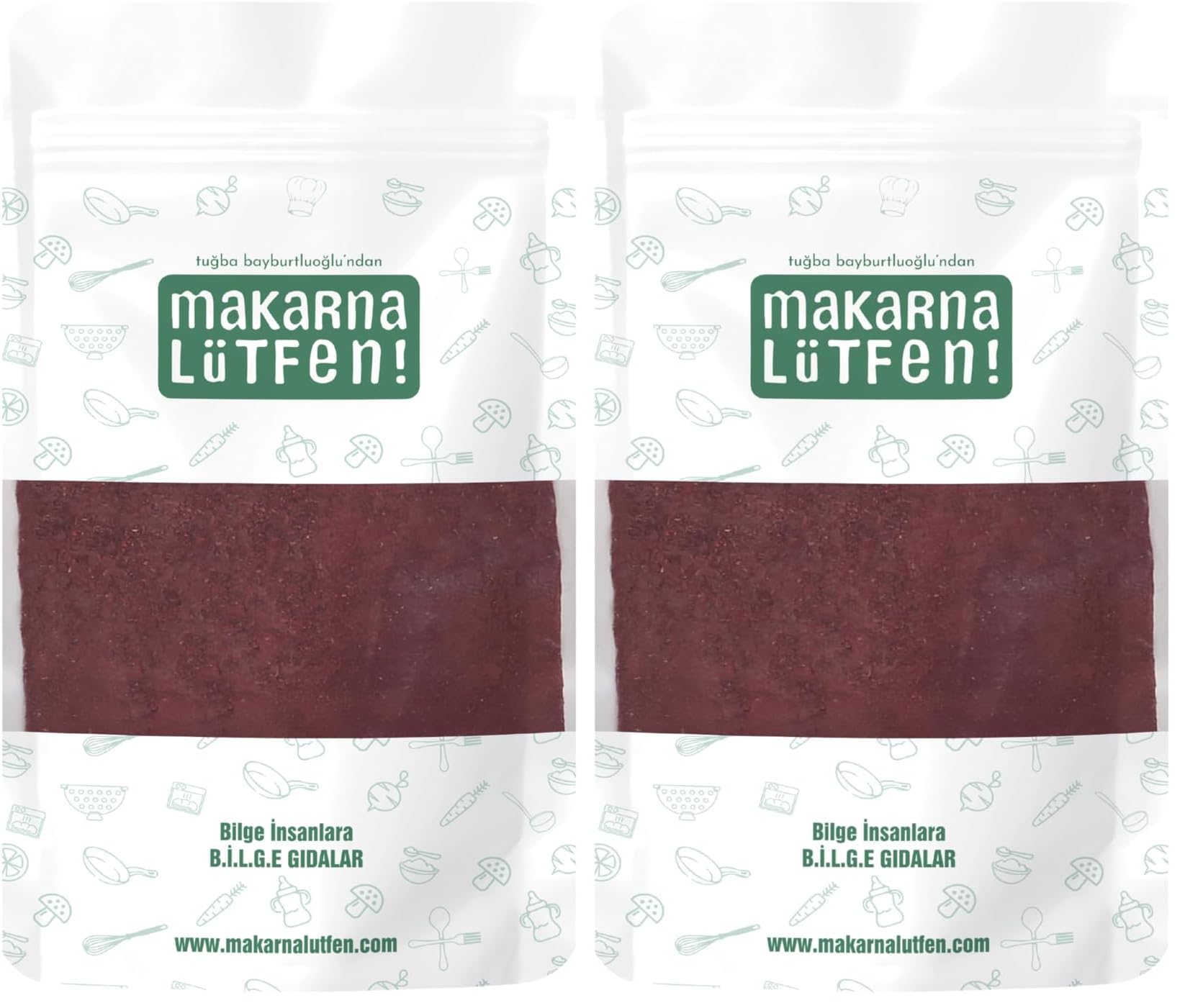 Makarna Lütfen Kırmızı Pancar ve Mor Havuç Kurusu Tozu (90 gram) 2li paket