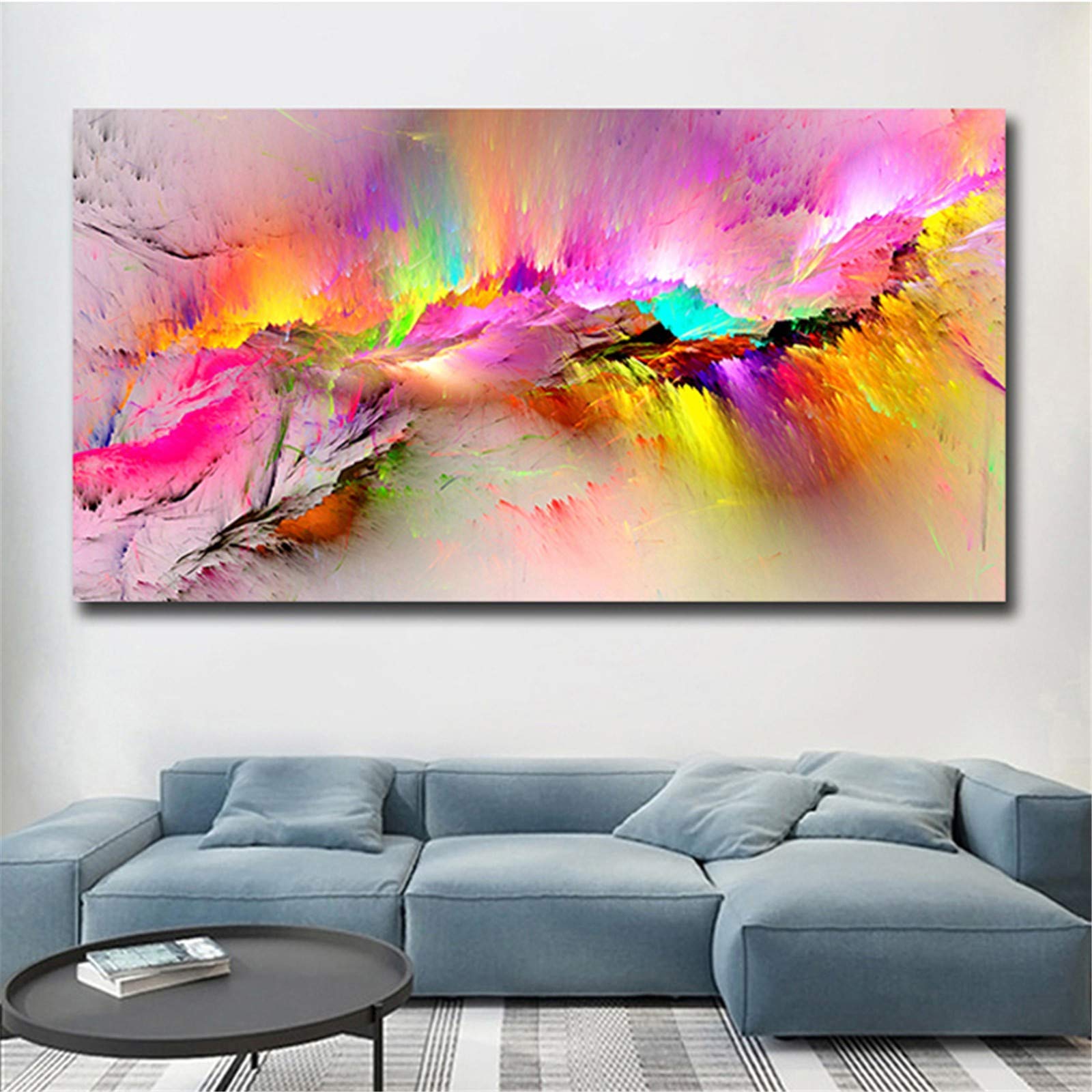 Peinture diamant complète kit grande taille point de croix strass carrés nuages colorés