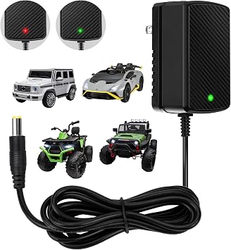 venshun 24V Charger for Kids Ride On Car Toys 24 Volt Battery Best Choice Products Wrangler SUV Kid Trax Dynacraft Toy Car 24v Universal Charger Kids Electric Battery Power Supplies