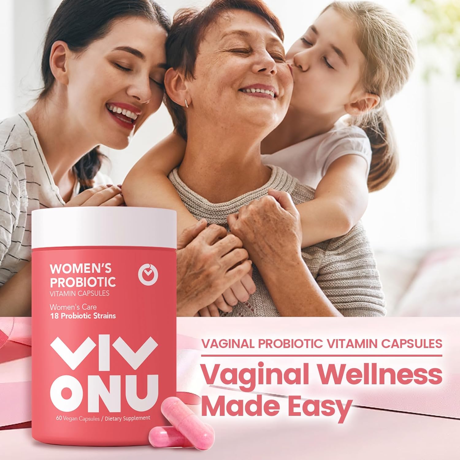 Women's Probiotic,Prebiotics & Lactobacillus Probiotic Blend,60 Billion CFUs,18 Strains,Help Women's Health,Boost Immune,Digestive,Gut,Promote Healthy Vaginal Odor & Vaginal Flora - Image 5