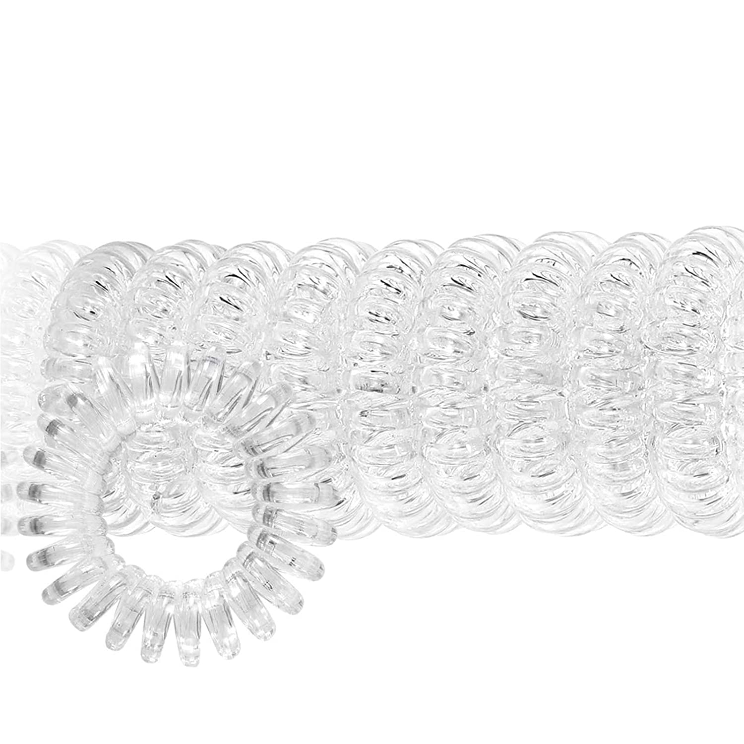 Jay Gopal Fashion (Pack Of 4) Hair Tie Rubber Band for Girls and Women, Spiral Stretch Ponytail Holder No Crease Hair Coil Set Phone Cord Trace less Elastic Hair Tie Rubber Band (Transparent) (B09V7YZLC3) Amazon Price History, Amazon Price Tracker