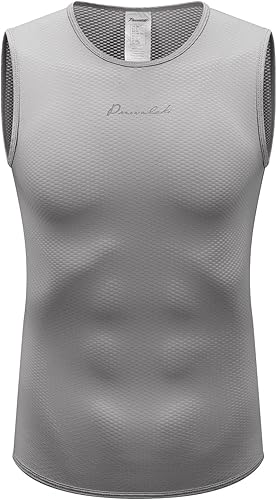 Miniatura 2 de Przewalski Camiseta interior de ciclismo sin mangas para hombre, de secado rápido, chaleco de capa base de bicicleta, transpirable, camisetas de