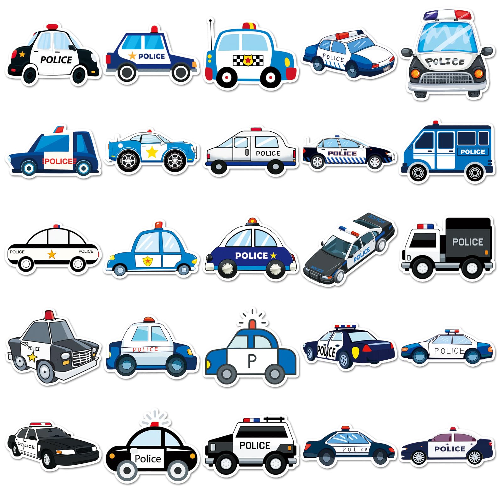 Police Car Stickers For Kids