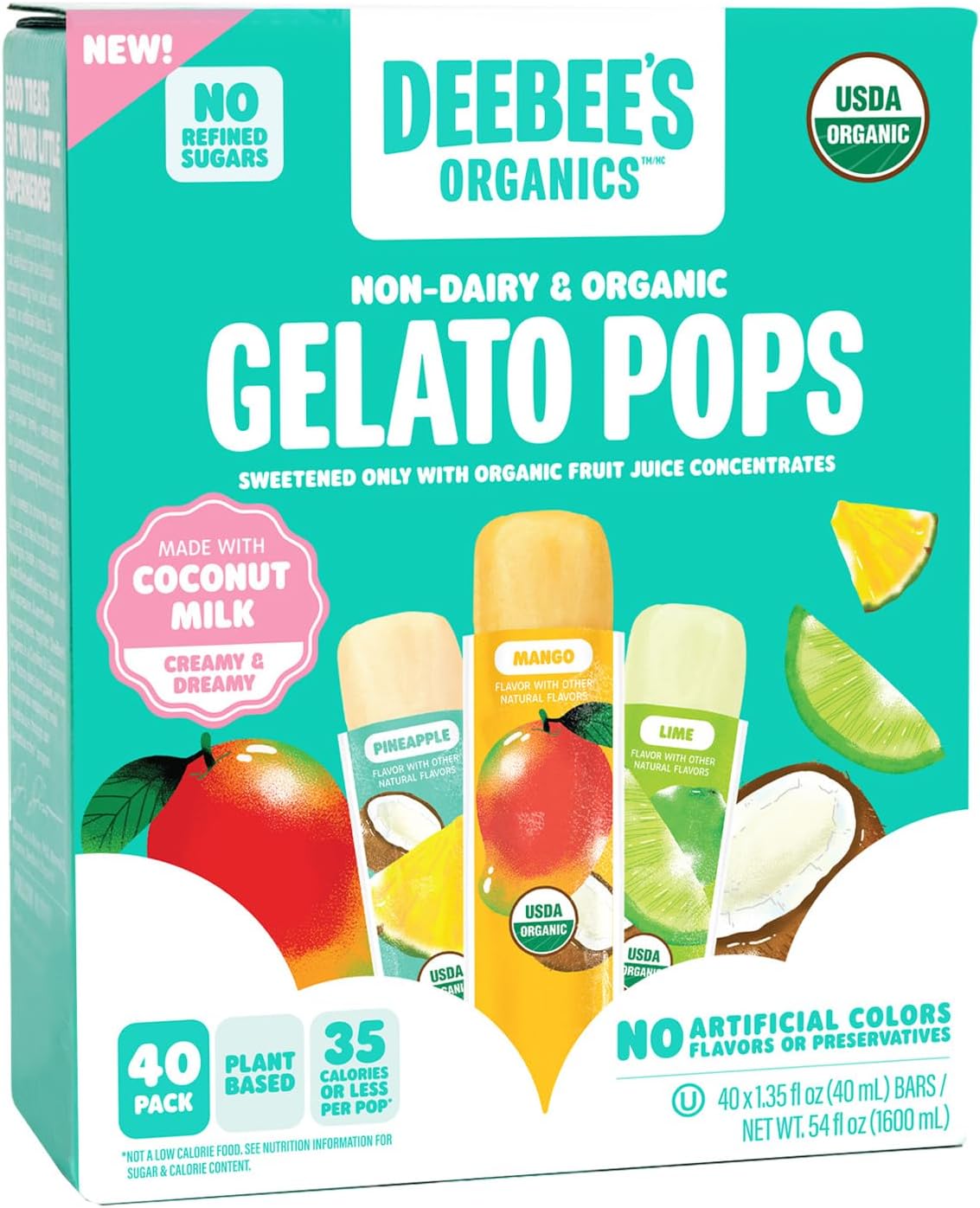 DeeBees Organics Non-Dairy Gelato Pops