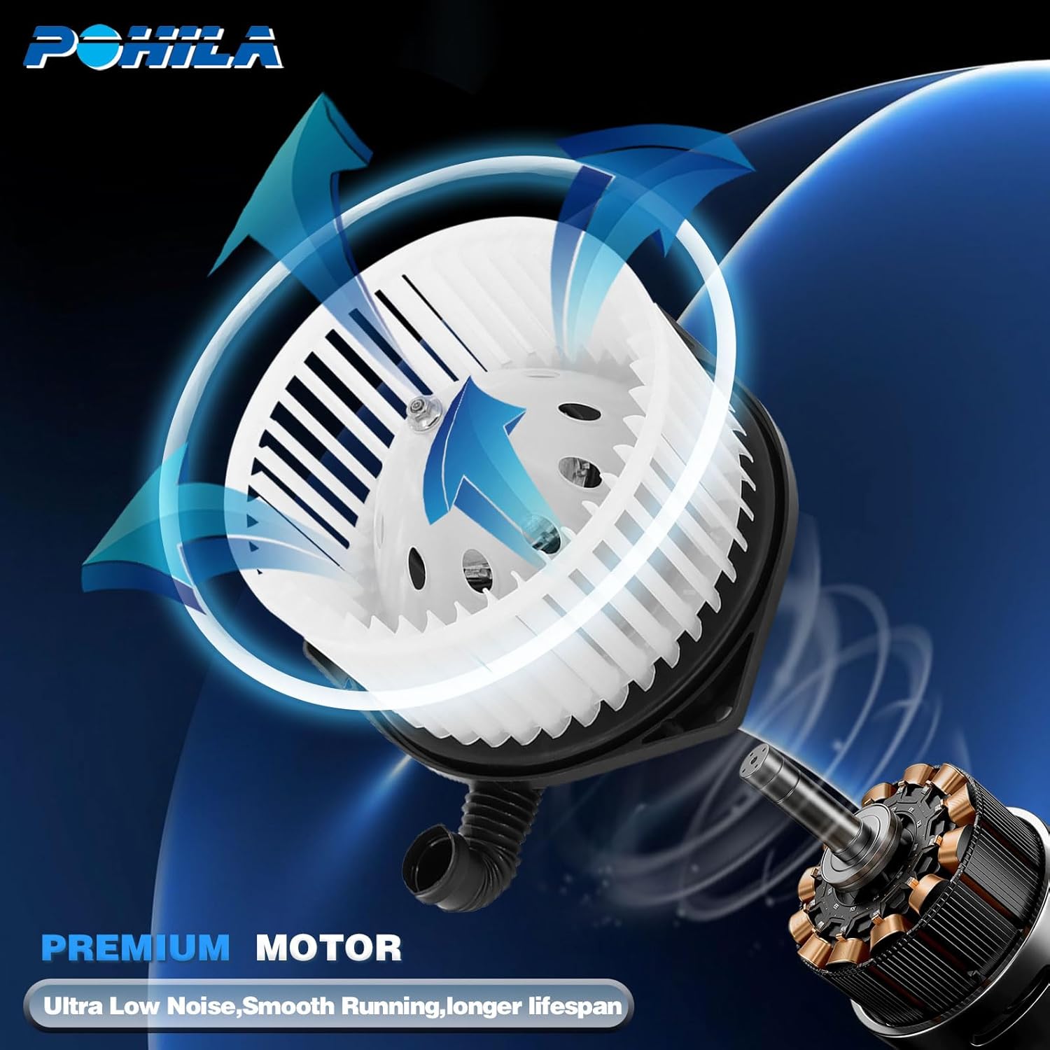 HVAC Heater Blower Motor 700314 with Fan Cage Compatible with Nissan NV1500,NV2500,NV3500 2012-2021, Titan XD 2017-2021,Titan XD 2016-2021 Replace PM4059 272201PA0A 27220EZ00A