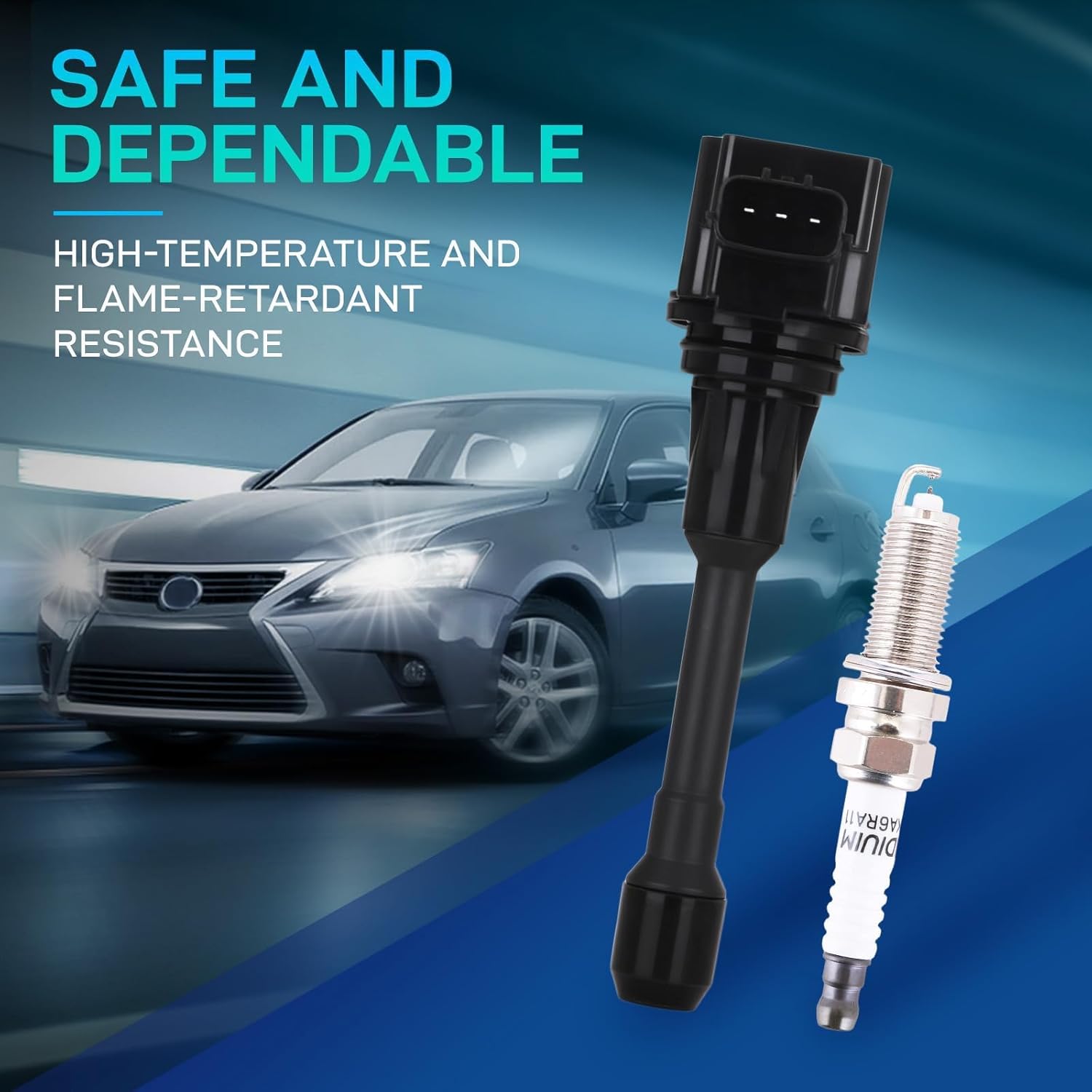 BDELI Replaces# UF549 & 9029 4 Pack Ignition Coil Pack and Spark Plugs Fits for 2007 2008 2009 2010 2011 2012 2013 Nissan Altima Versa Sentra Rogue Cube NV200 2.5 1.8 1.6 2.0 L4 Spark Plugs Coil Packs