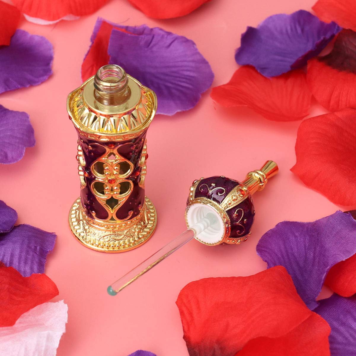 FRCOLOR 3st Weihwasserflasche Leere Flasche Mit Ätherischen Ölen Duftflakons Aus Kristall Parfümflaschen Leer Autodüfte Für Frauen Antike Parfümflakons Reisen Aromatherapie-flasche Glas