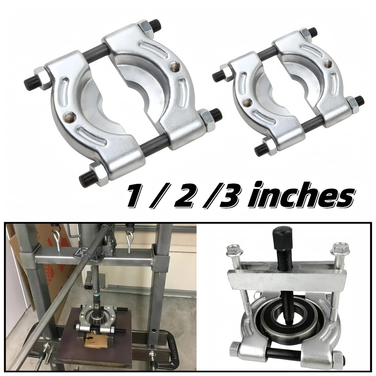 Juego de extractor cojinetes coche alta resistencia, herramienta extracción separador, equipo desmontaje y reparación vehículos(2 inch (30-50mm)