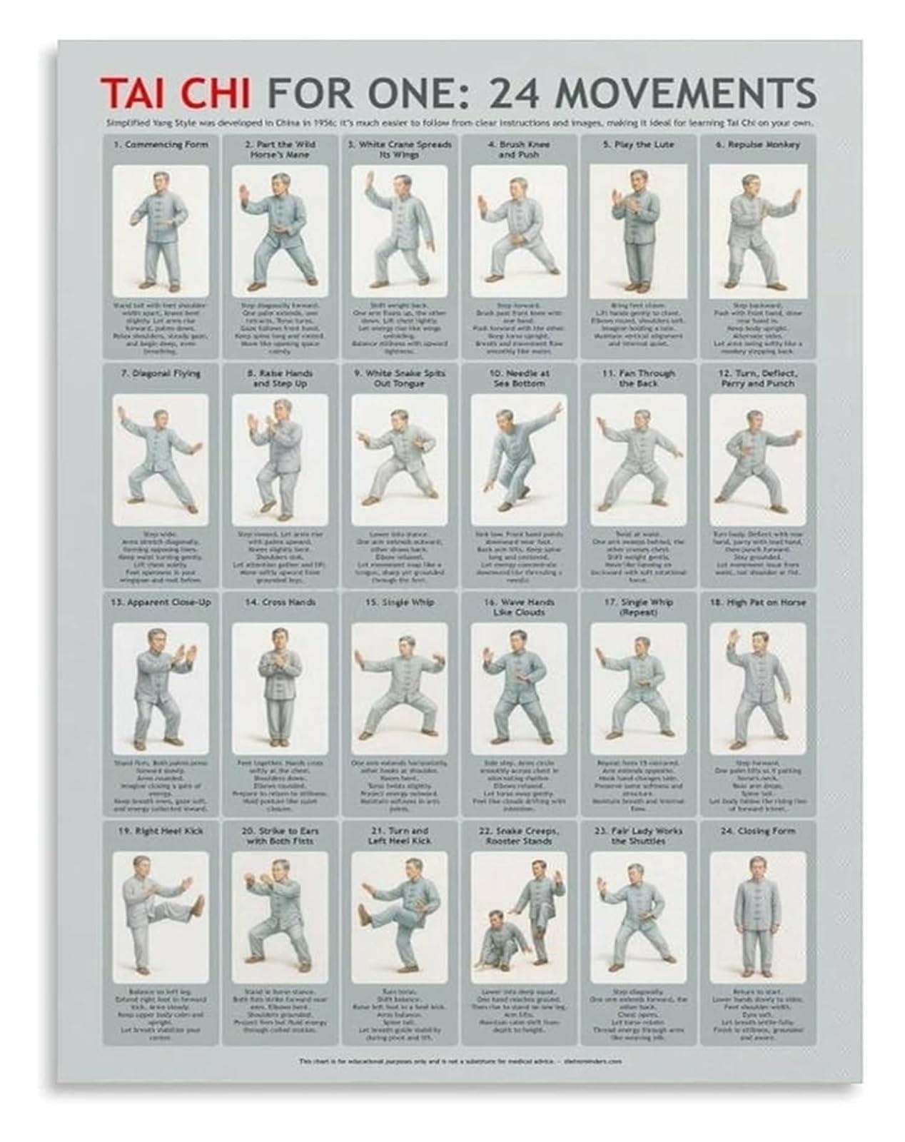 KCDFDVJFBM Tai Chi Art Yin Yang Balance Poster Canvas Wall-Art for Mindful Living Room and Bedroom Decor(Framed,08x12inch(20x30cm))