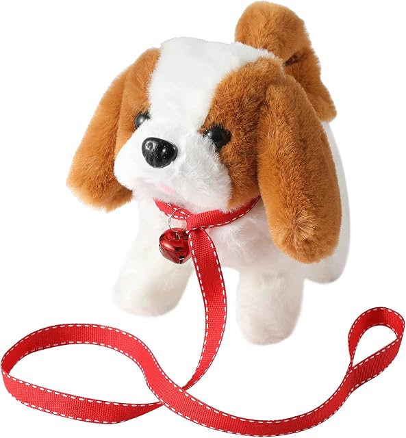 SKERSG Toy Puppy Electronic Interactive Plush Toys Dog for 2-8 Year Old Boys Girls,Toy Dog for Kids 3-7 Year Old Boy Girl Birthday Present for 3-7 Year Old Boy Girl