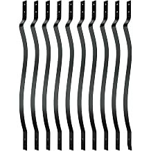 HZIU 26 Pack 36 Inch Wave Arc Metal Deck Balusters with Full Installation Screws, Rustproof Pre-Drilled Easy DIY Paintable Wrought Iron Railing Spindles for Outdoor Porch Stair Deck Railing