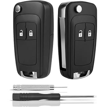 2 x Car Key Shell 2 Buttons for Opel/Vauxhall Corsa E Zafira C Astra J Insignia Adam Mokka Vectra Zafira Meriva Chevrolet Cruze Orlando Spark Aveo Car Replacement Key Shell