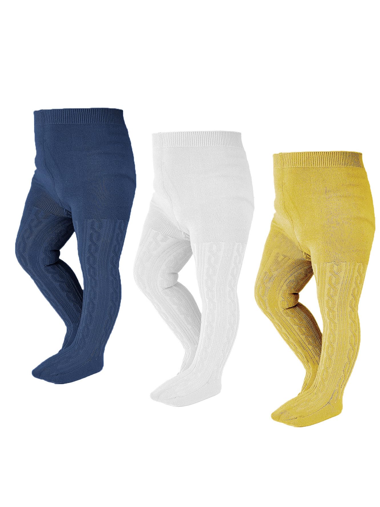 EPEIUS Baby Girl Tights Thick Cable Knit Leggings Stockings Cotton Pantyhose for Newborn Infant Toddler 3/4/5/6 Pack