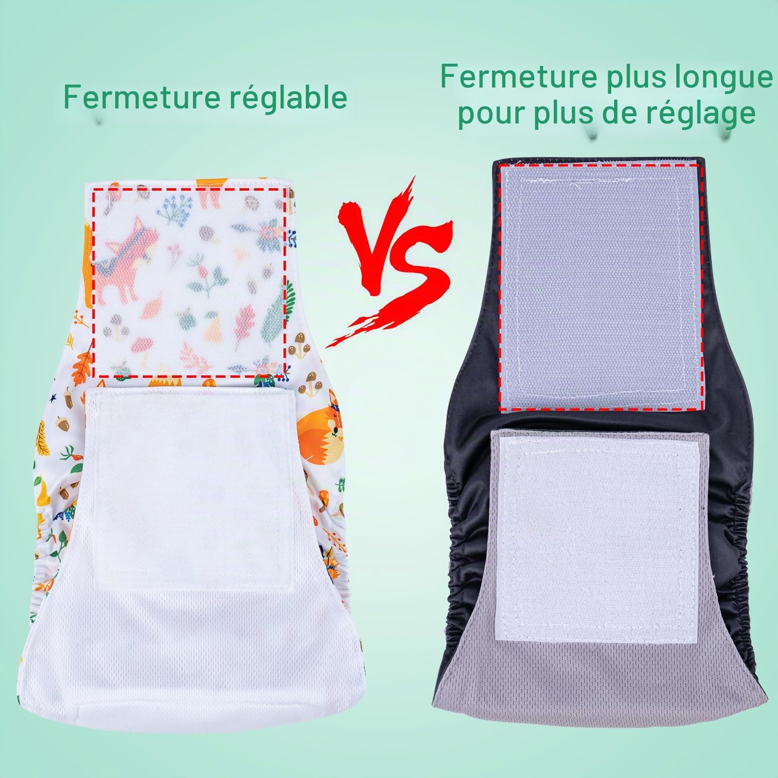 Dono Lot de 3 couches réutilisables pour chiens mâles en chaleur, pour incontinence, chirurgie, voyage