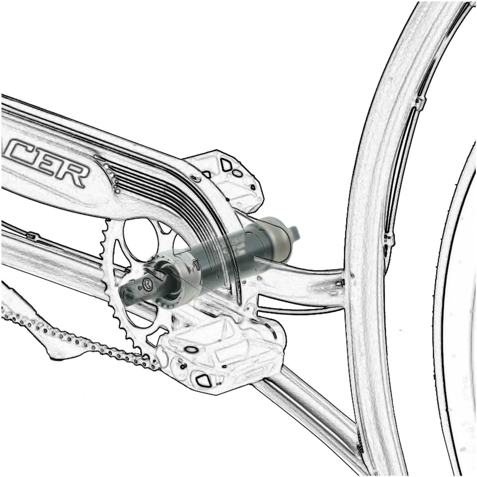 Amazon.com : Tracer Steel Bottom Bracket for 100mm Width Axle and