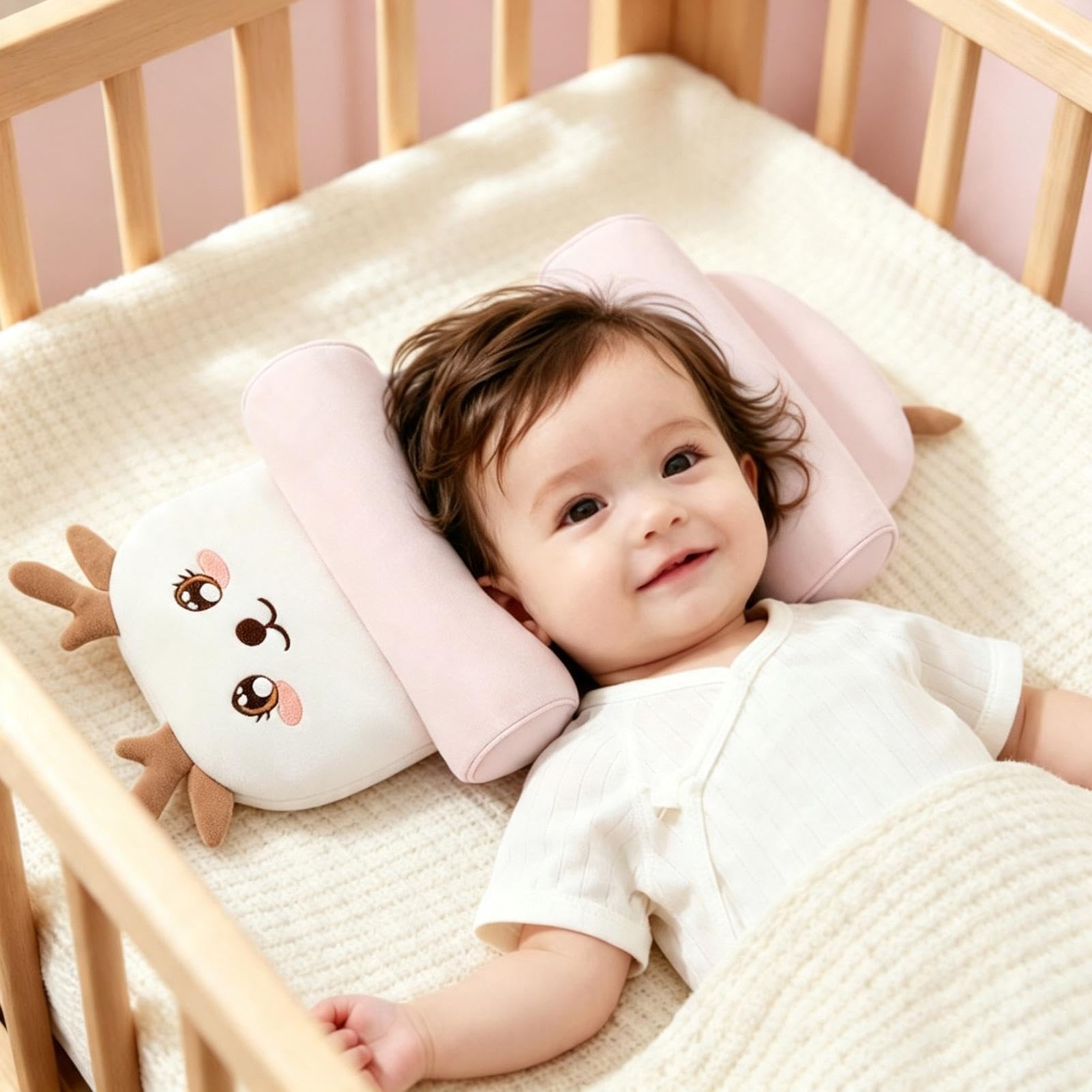 Generico Cuscino Modellante Testa Per Bambini Supporto Lavabile Ergonomico | Cuscino Di Sostegno Collo E Testa Per Bimbi e Bimbe Letti Seggiolini Auto Passeggini Asilo Viaggi Brevi