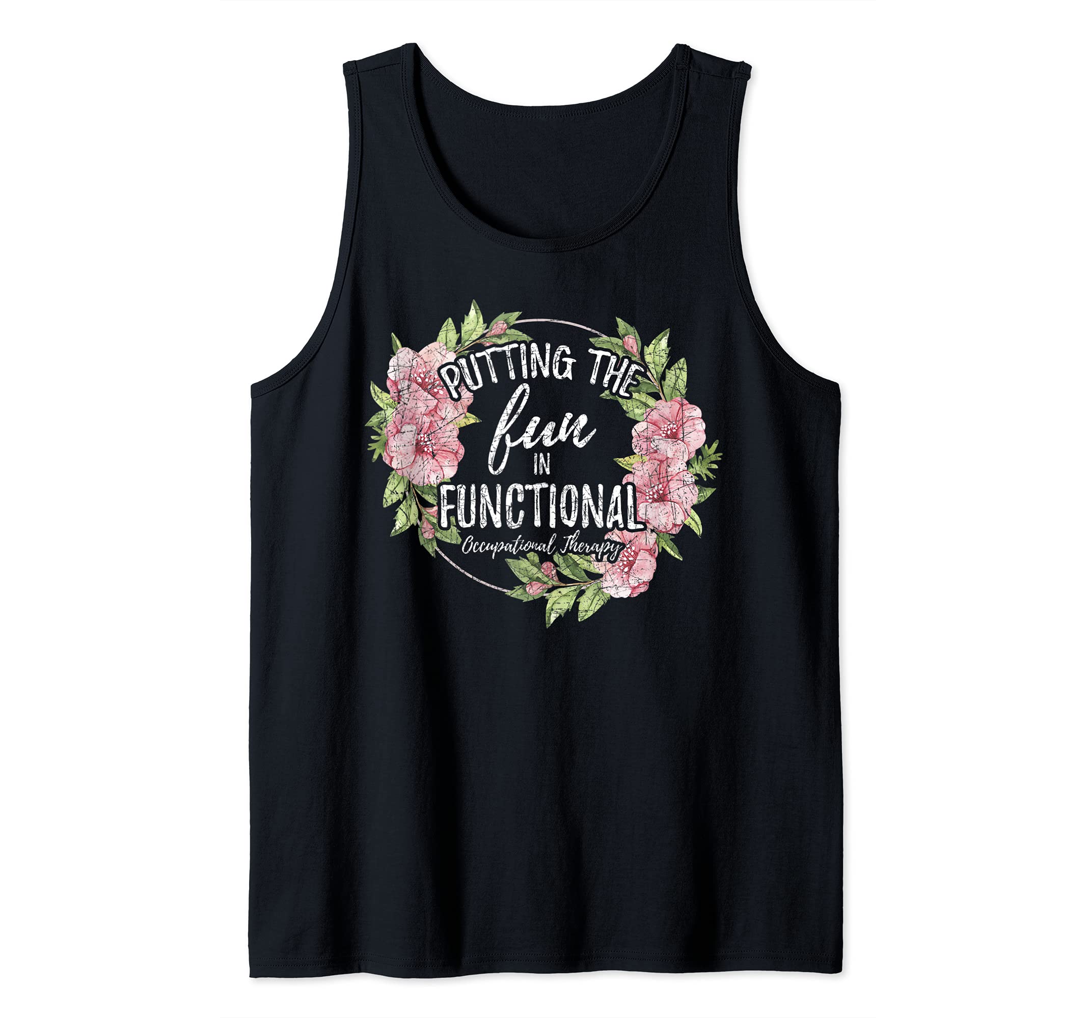 Healthcare OTA Therapist Exercise Funny Occupational Therapy Tank Top, Black