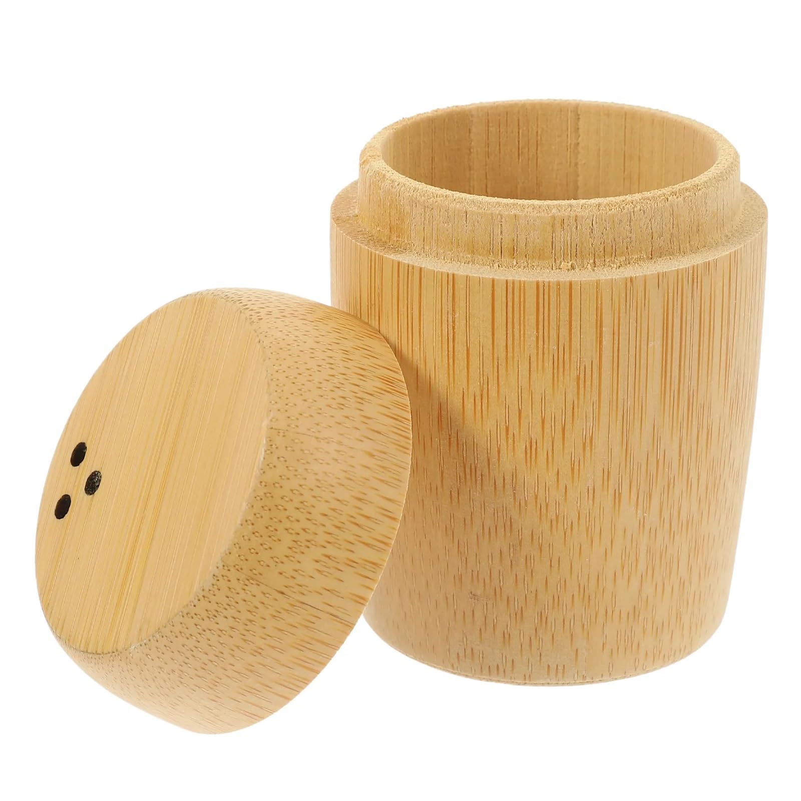 Gwyzax One Color Toothpick Holder 2Pcs Bamboo Toothpick Holder With Storage Box Portable Desktop Dispenser For Home Kitchen