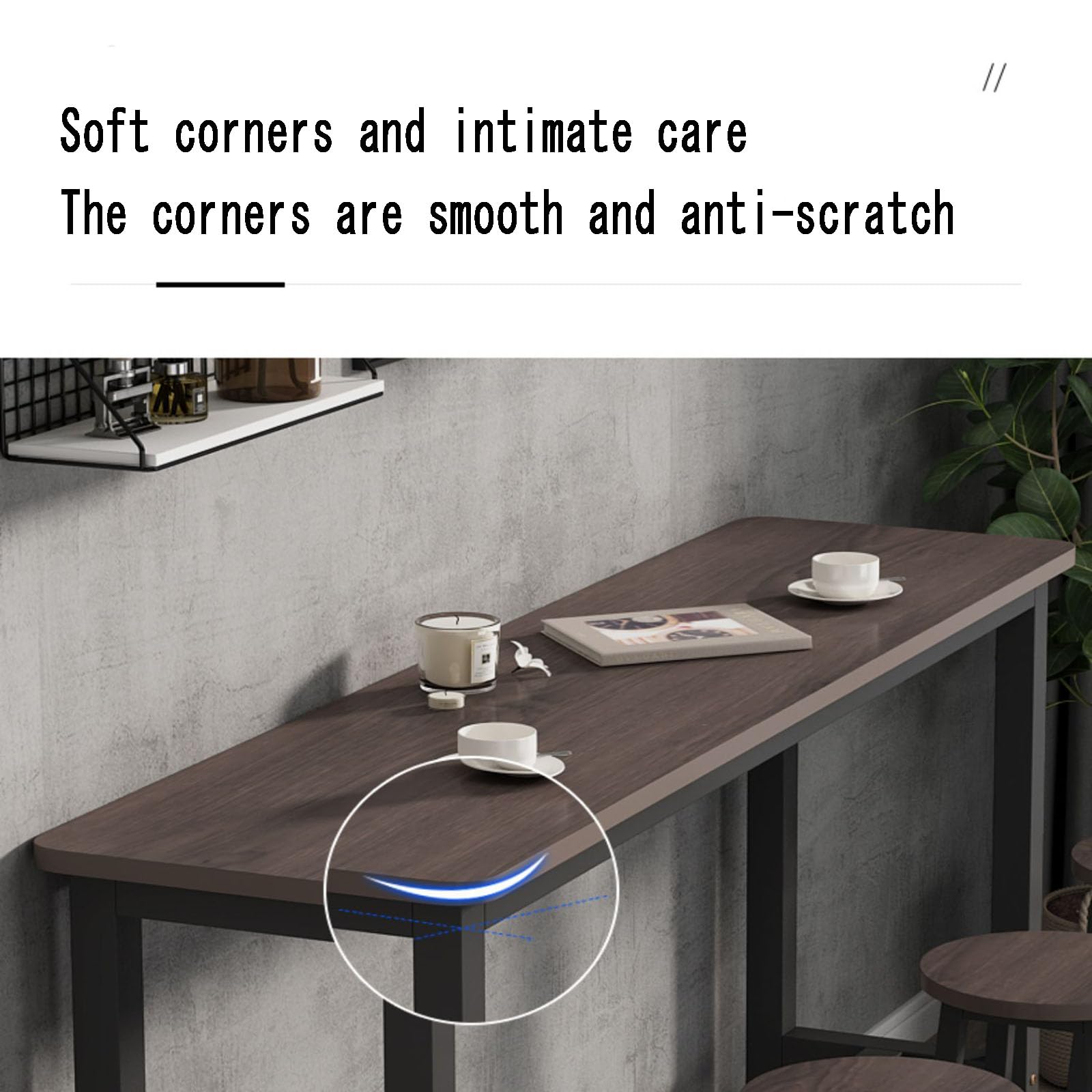 Generisch SchrankSchrankwand Stehtisch Stehtisch Home Balkon Schmaler Tisch Leichter Luxus Freizeit Milchtee Schaufenster Langer Tisch Stehtisch Stehtisch Bar Balkontisch Bar 100cm Antike Eiche Sonstiges