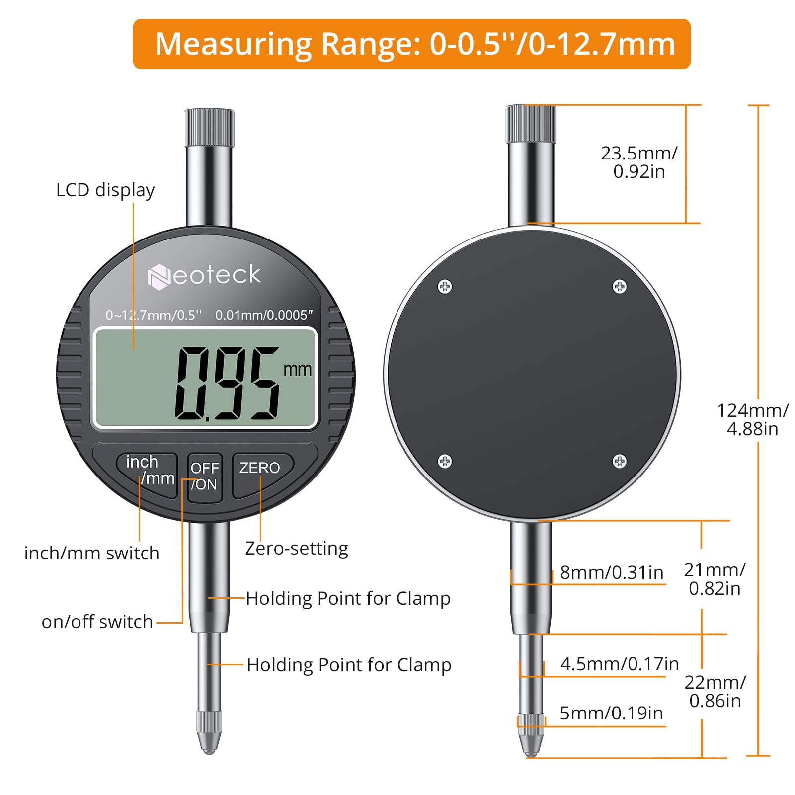 Neoteck Digital Dial Indicator - Precision Measurement -6 Neoteck Digital Dial Indicator - Precision Measurement -6