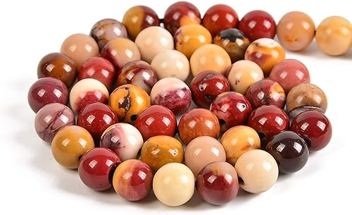 Miniatura 2 de Nancybeads 60 cuentas redondas sueltas de jaspe Moonkaite natural de 0.236 pulgadas para fabricación de joyas, 15.5 pulgadas, 1 hebra (jaspe