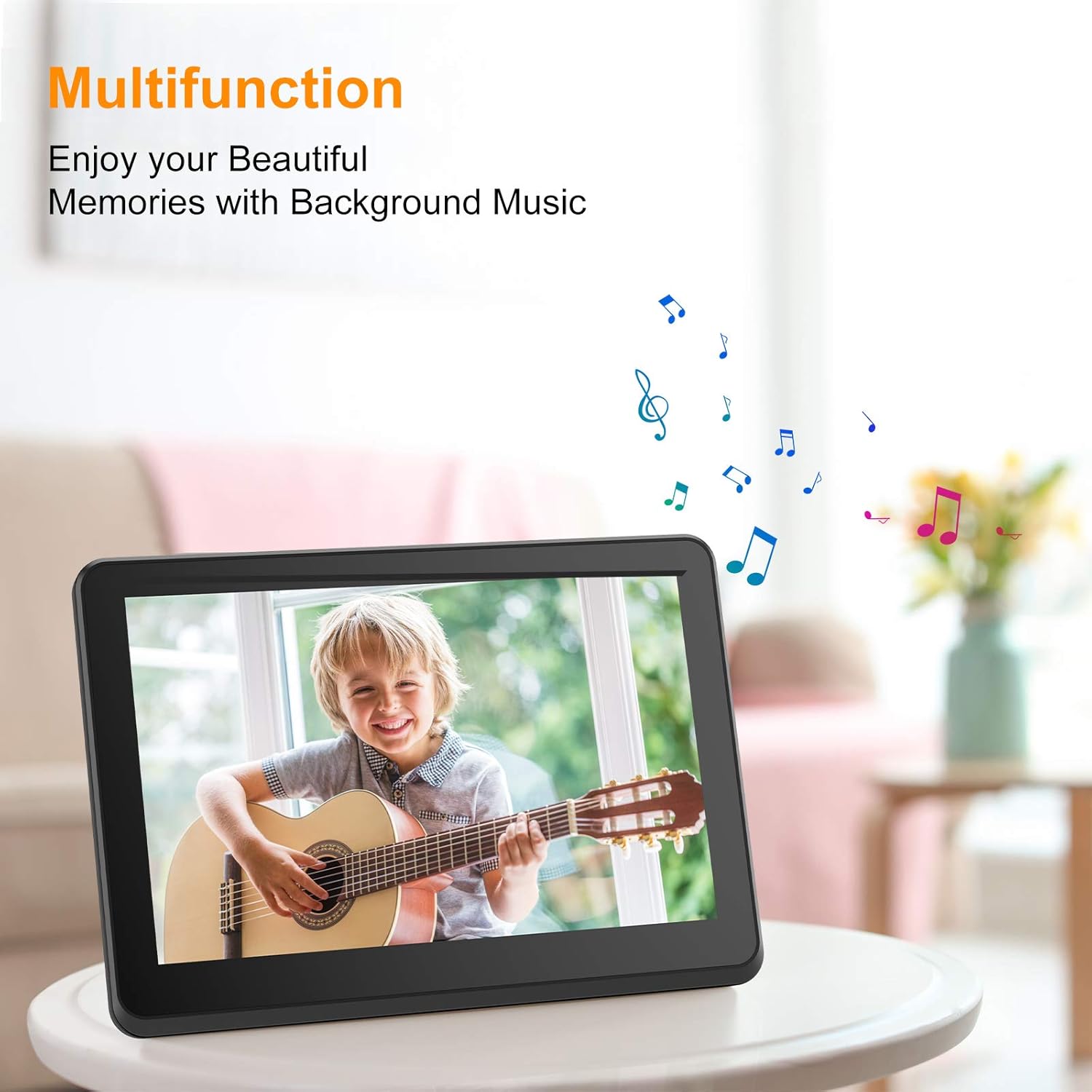 🔥 Crazy Deals Digital Photo Frame WiFi 8 Inch Digital Photo Frame Full HD 1920x1080 IPS Touch Screen Display, Share Photos and Videos via App, Email, Cloud, Stereo Video Music Player, Best Gift