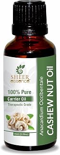 PURE CASHEW NUT OIL 100% Natural Undiluted Therapeutic Grade Uncut Cold Pressed Carrier Oils For Skin, Hair And Aromatherapy 250ML