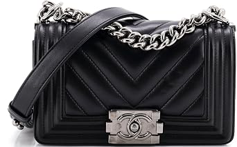 Pre-Loved Boy Flap Bag Small, Black